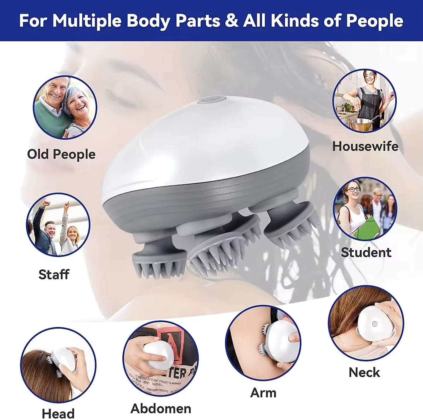 Smart Scalp Massager – চুল পড়া কমাতে ও মাথা ঠান্ডা রাখতে দুর্দান্ত ম্যাসাজার