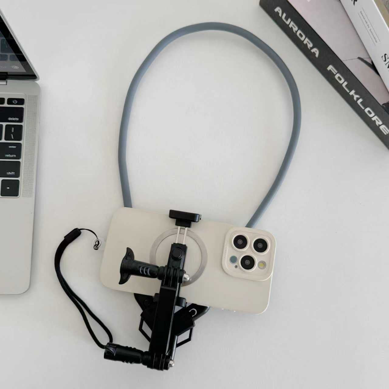 🔥 Neck Holder Mount – Hands-Free Video Experience!