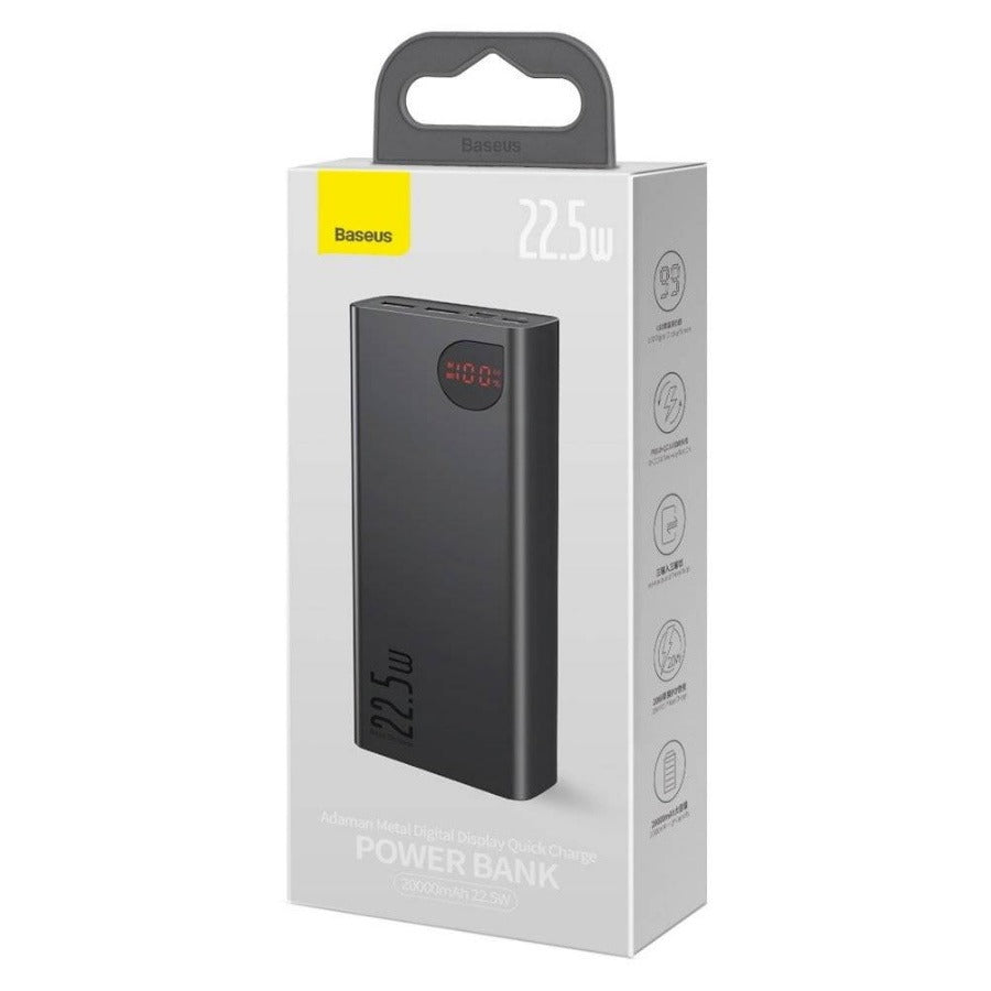 Baseus 20000mAh Power Bank – 22.5W Super Fast Charging | Digital Display