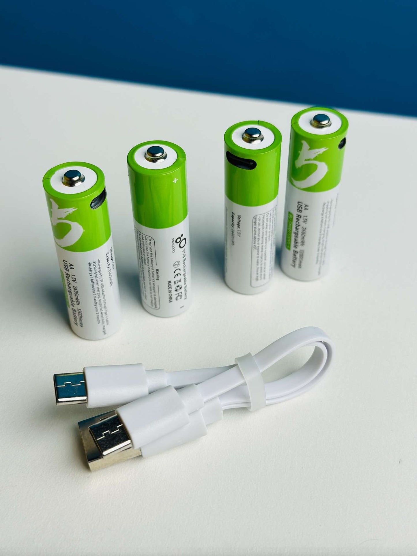 Smart Rechargeable Batteries Type-C (4pcs Set)